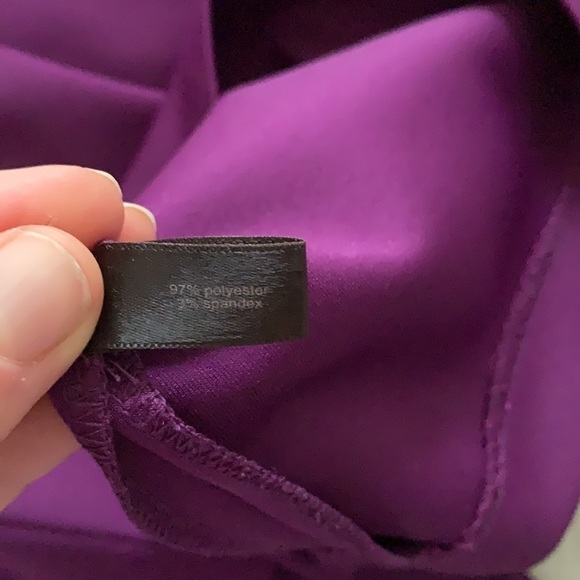 The Limited High Waist‎ Pencil Skirt purple gold zipper career or casual size 2 - Picture 9 of 11